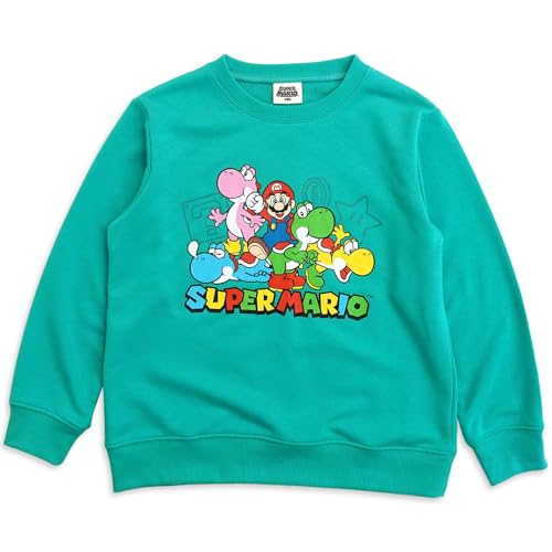 [Fine Plus] Super Mario Sweatshirt - Mario, Luigi, Yoshi - Long Sleeve, Fleece Lined