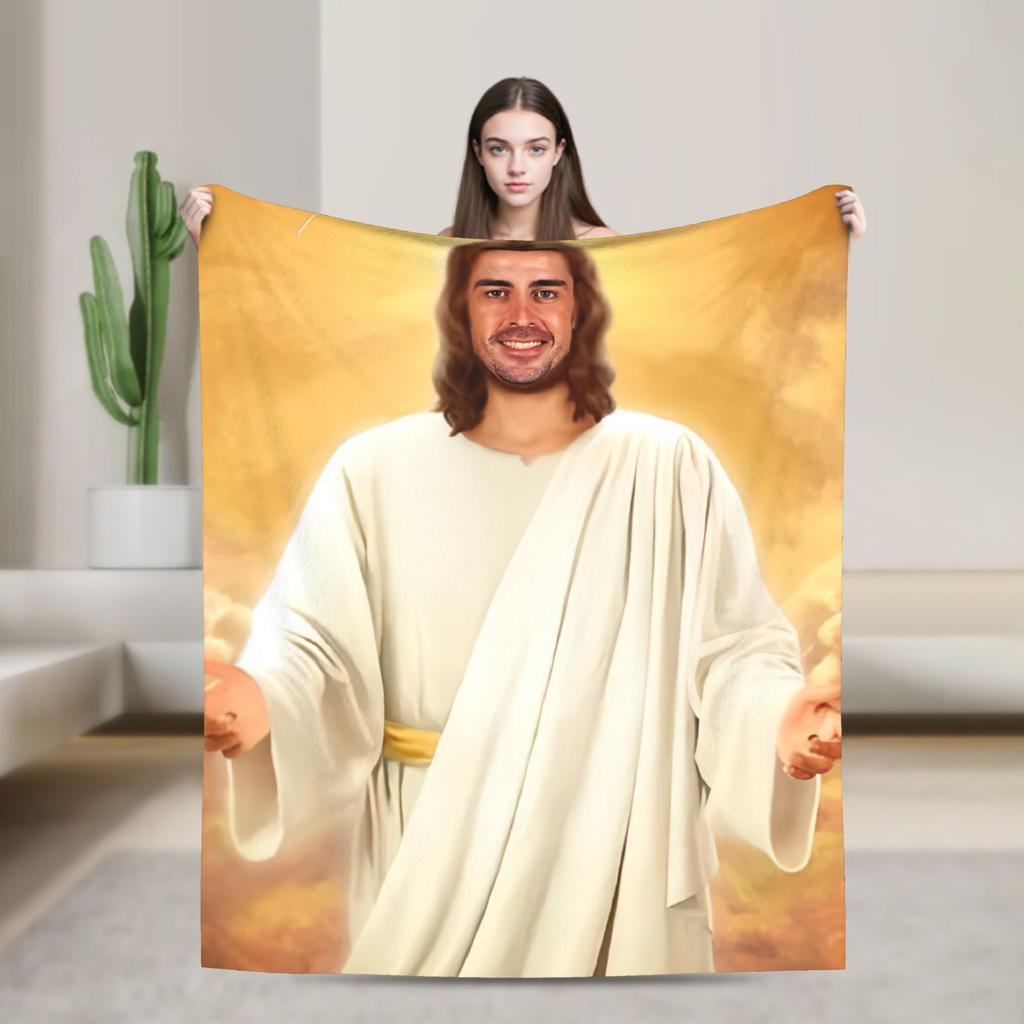 Coperte da Corsa Fernando Alonso Flanella Invernali Coperte Morbide Multifunzione per Divano Letto Trapunta