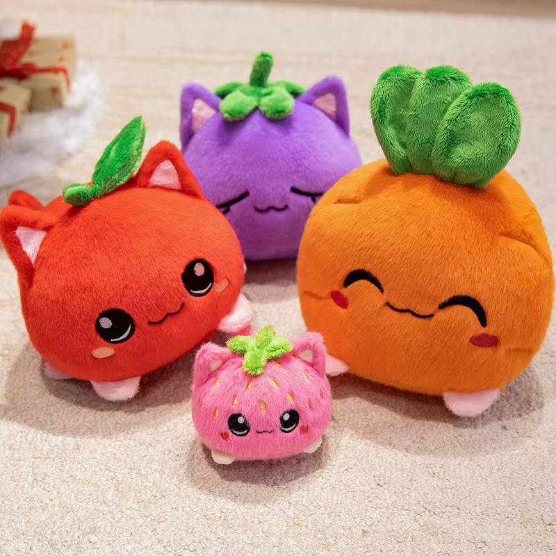 Latest Fruit Cat Doll Kawaii Stuffed Plush Toy Handmade Doll Cartoon Anime Cute Gift for Children's Birthday Doll Christmas