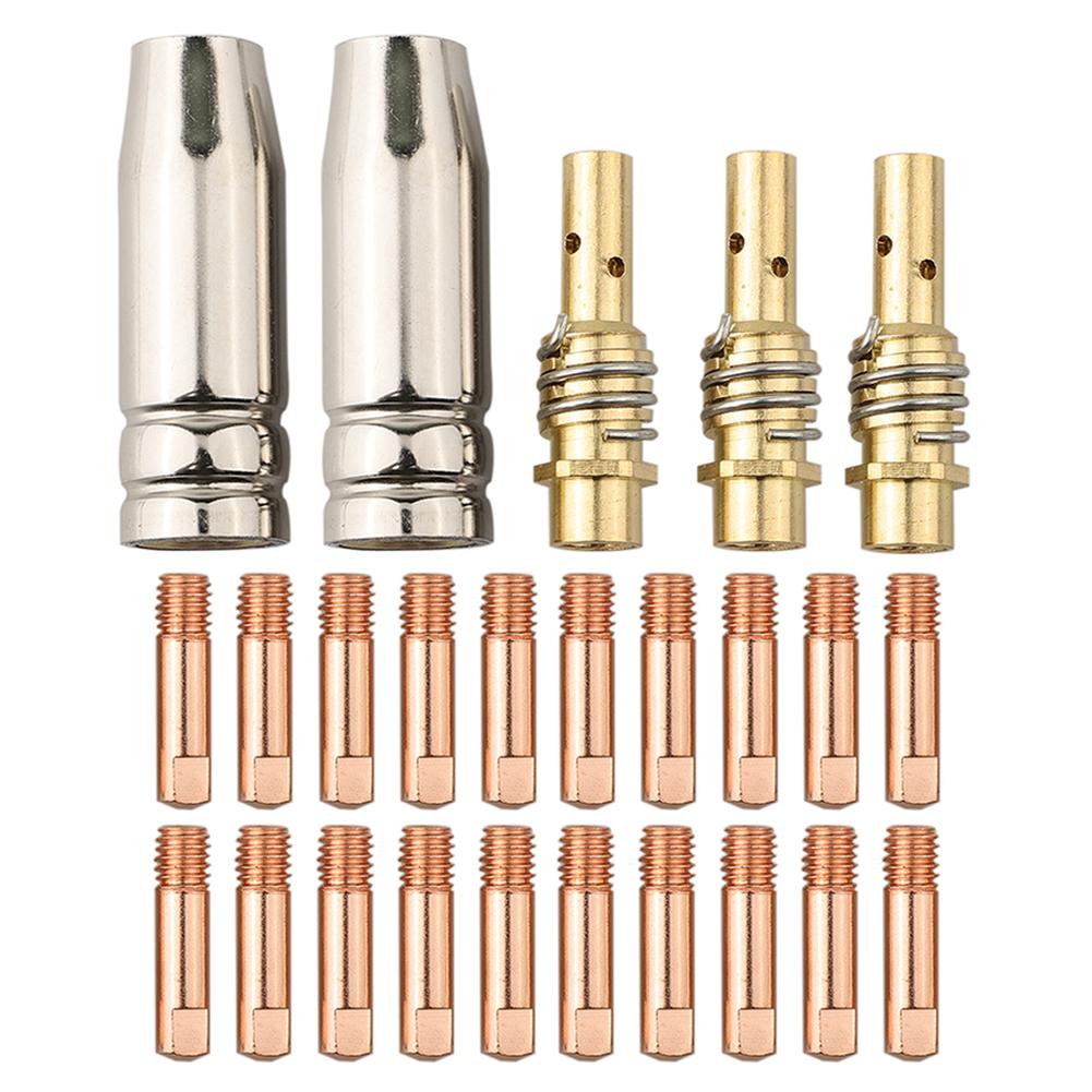 Diffusers Set Contact Tips Kit MIG Welding As Shown In The Picture 25 Piece Welding Nozzle Kit 0.6mm Contact Tips 2 Nozzles