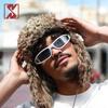 [SHEEN KELLY] Wrap-around Sport Sunglasses for Women and Men, Vintage Y2K Oval Frame Eyewear, Outdoor Shooting