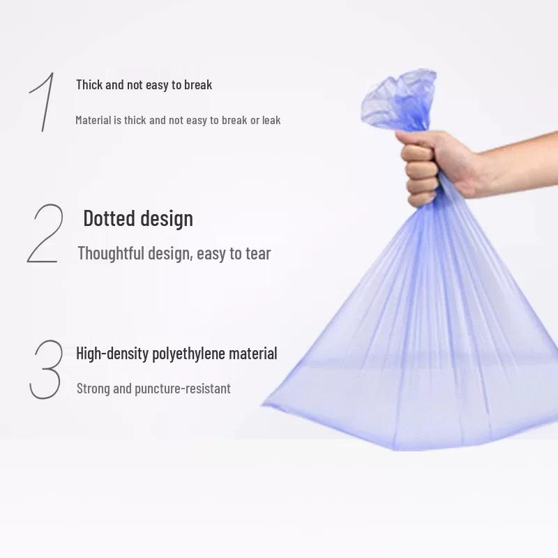Miaojie Tear-Off Flat Garbage Bags – Puncture-Resistant, Thick, Large Size for Home or Dorm Use.