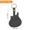 uxcell Guitar Pick Holder Artificial Guitar Pick Case Black Case, Leather, Acoustic/Electric Bag,