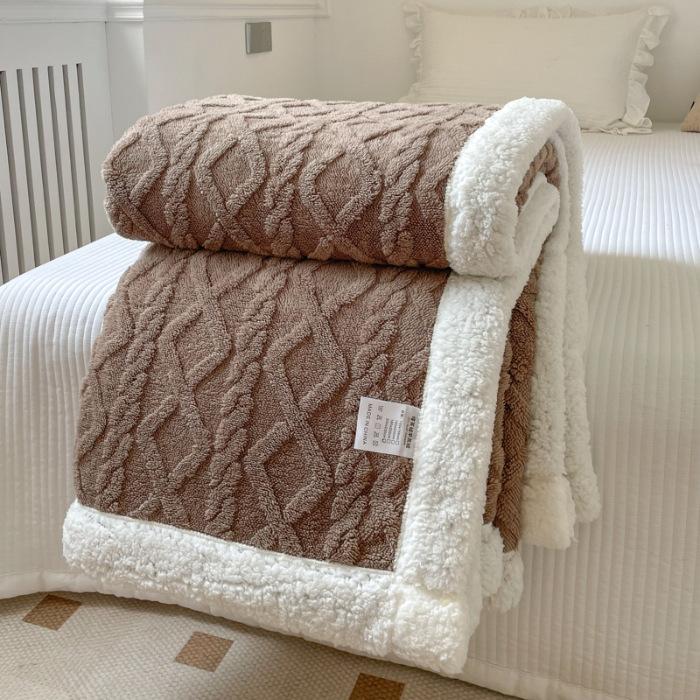 Dicke Warme Fleece-Kuscheldecke Extra Weich Flanell Karomuster für Couch Sofa Ganzjahres-Gemütlichkeit für Bett Homeoffice Geschenk