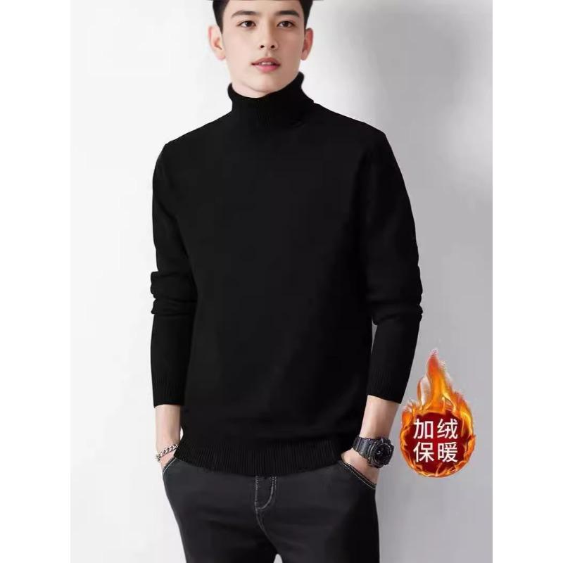 Men's Fashion Casual Winter Fleece Thicken Turtleneck Sweaters
