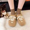 26 Winter fleece thickened fluffy shoes women's fleece thickened warm retro Birkenstock cotton shoes lightweight beanie shoes