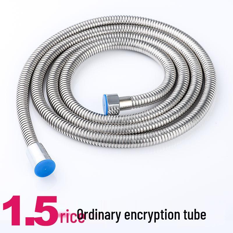 Pressurized Stainless Steel Shower Hose, Explosion-Proof, High-Temperature Resistant, 1.5/2 Meters for Home Use