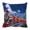 New Year Merry Christmas Santa Claus Print Pattern Cushion Cover for Home Decoration Square Pillow Cover 45x45cm
