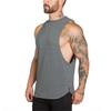 New Sports Vest Men'S Loose Summer Pure Cotton Fitness And Bodybuilding Quick Drying Sleeveless Shoulder White Base Shirt Sleeveless T-Shirt