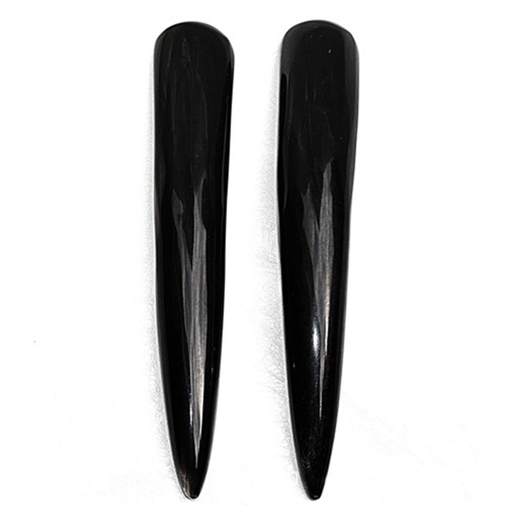 SPA Massage Scraping Bar Black Buffalo Horn Meridian Massage Stick Horn Scraping Tool  Women
