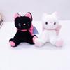 PP Cotton Bow Cat Plush Keychain Soft Stuffed Doll Keychain Kitty Keyring Doll  Backpack Decor