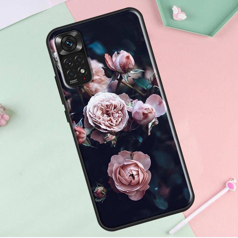Bujori Floare frumoasă pentru Redmi Note 12 Pro Plus Husă pentru Redmi Note 10 8 9 11 Pro 12S 11S 10S 9S 9C 10C 12C