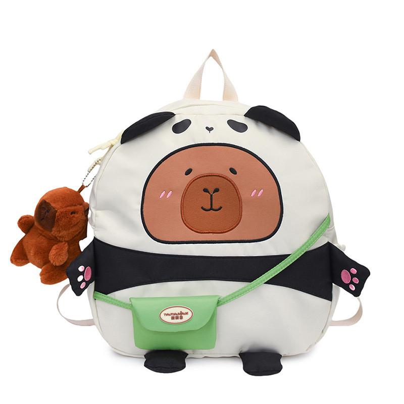 Cartoon Cute Capybara Water Pig Backpack Girl Children Durable Polyester Bags