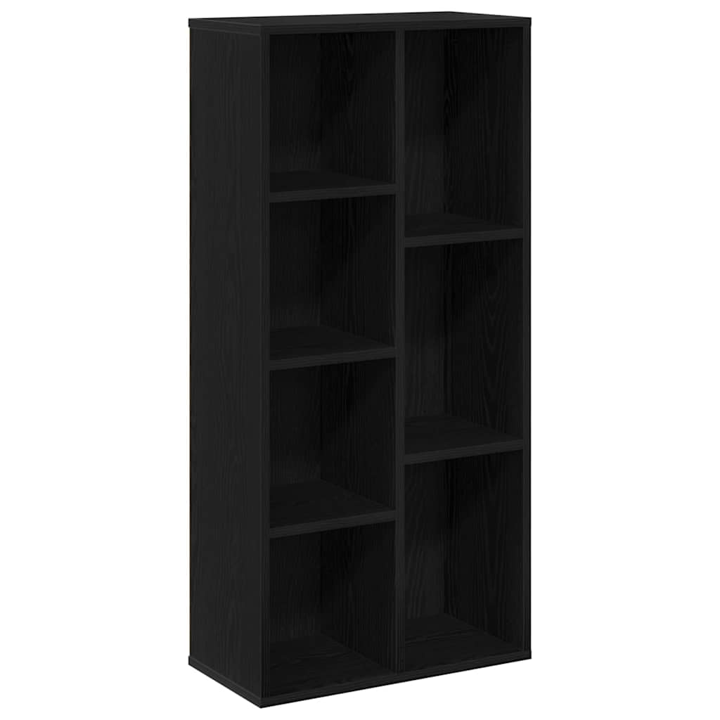 Bookshelf Black Oak Look 50 x 25 x 102 cm
