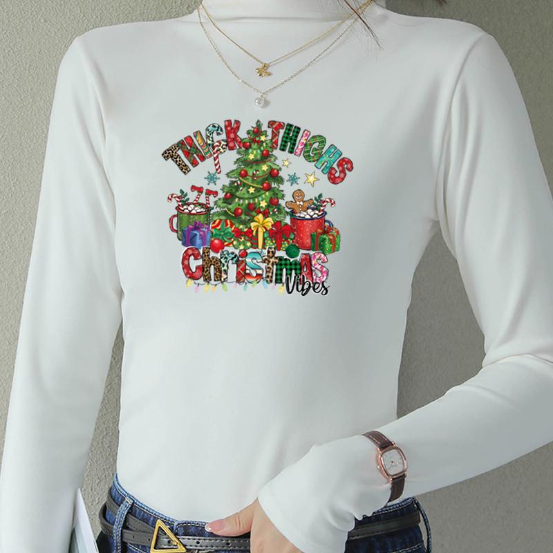 Thermal Stickers Christmas Gift Diy Hoodies Tops Thermal Press A-Level Washable Vinyl Patches On The Fabric Happy Holiday