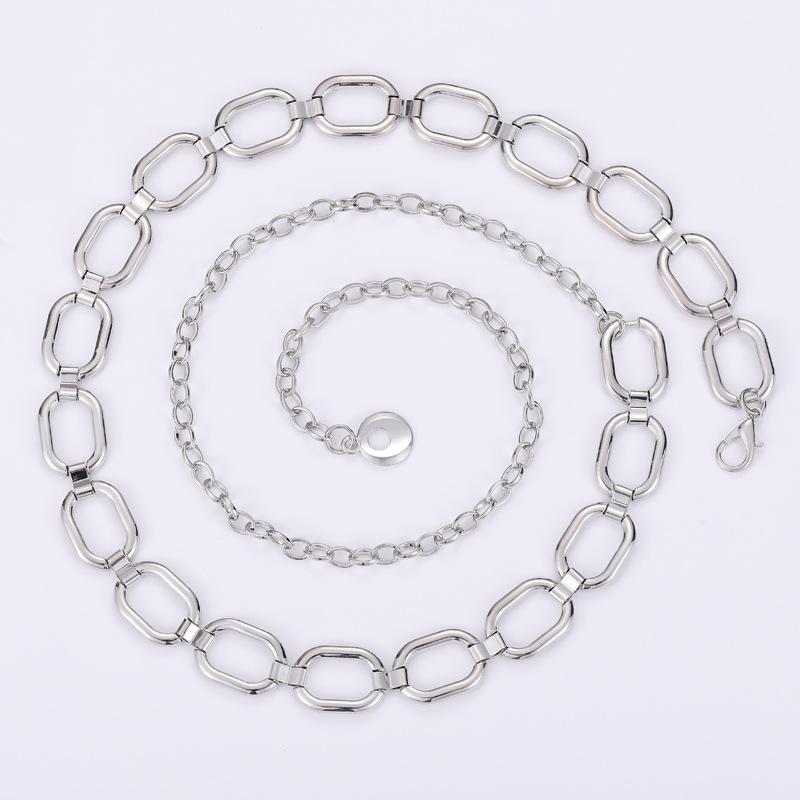 Mary Elegant Easiest for Matchdress Waist Oval Ring Waist Chain Female Decorative Belt with Skirt Suit Chain