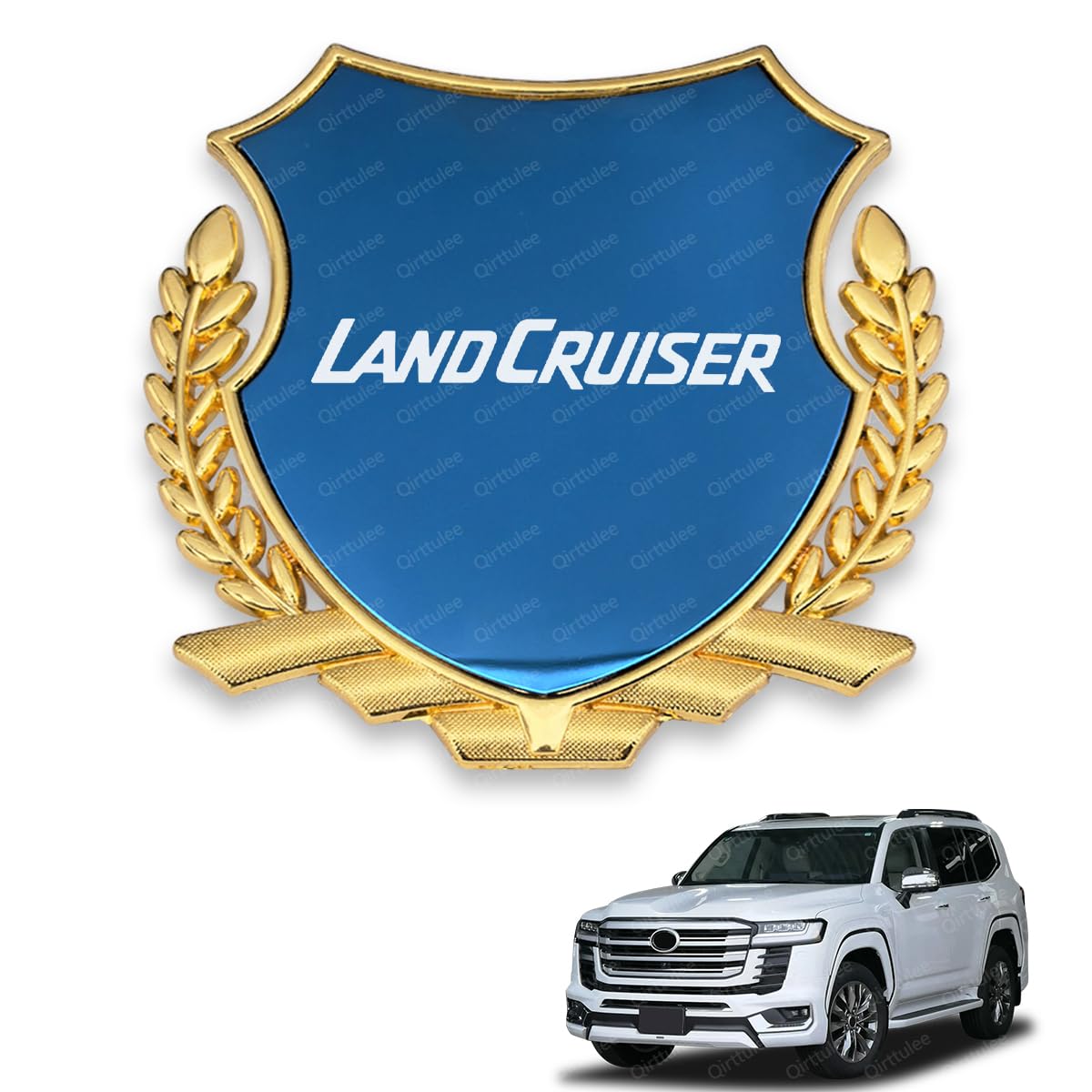 

Land Cruiser 250 Series Car Metal Land Cruiser 250 Series Car Sticker Car Logo Decorative Sticker Mirror Land Emblem, Emblem, Decal, (Blue Finish,