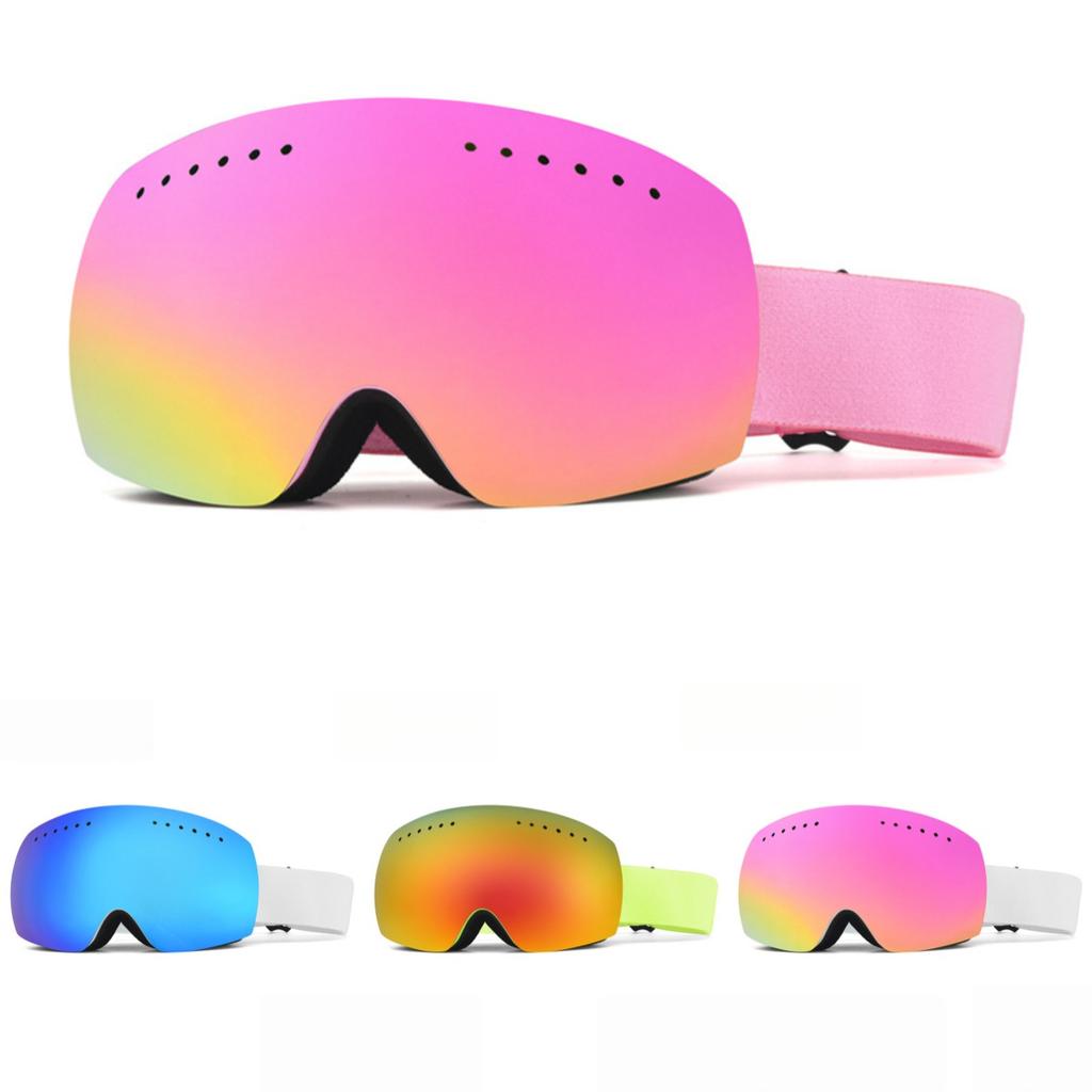 New Double-layer Anti-fog Ski Goggles, Outdoor Spherical Ski Glasses, Adult Protective Goggles for Mountaineering and Outdoor Snow Activities