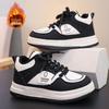 Children's Leather Casual Warm Cotton Sports Shoes - Autumn/Winter Versatile Campus Style.