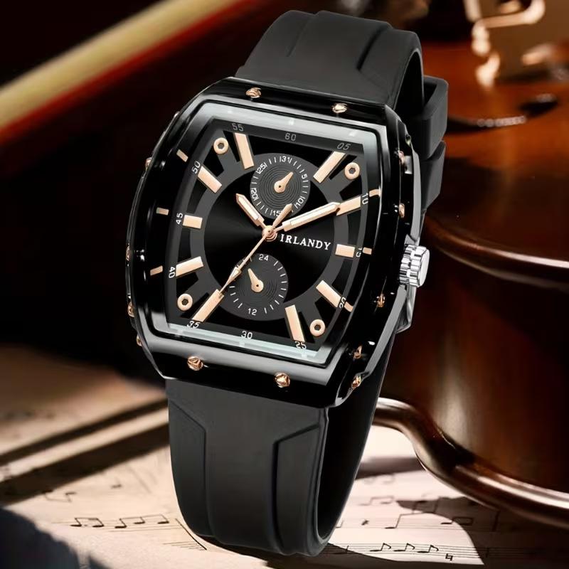 Transparent Wine Barrel Type Men'S Watch Fashionable Versatile Silicone Personalized Men'S Quartz Watch