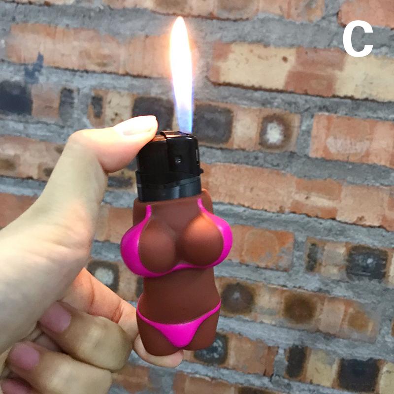1PC Lovers Gifts Lighter Case Waterproof Silicone Lighter Protective Creative Sexy Body Couple