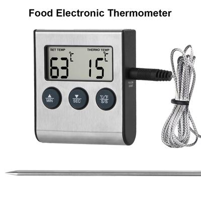 Funzione timer grill Nuova sonda Temperatura cottura Forno Misuratore Utensili da cucina Termometro digitale per barbecue Carne Cucina Cibo Acciaio inossidabile