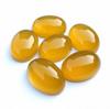 Natural Mango Chalcedony Cabochons - Oval Flat Back Gemstones for Jewelry Making