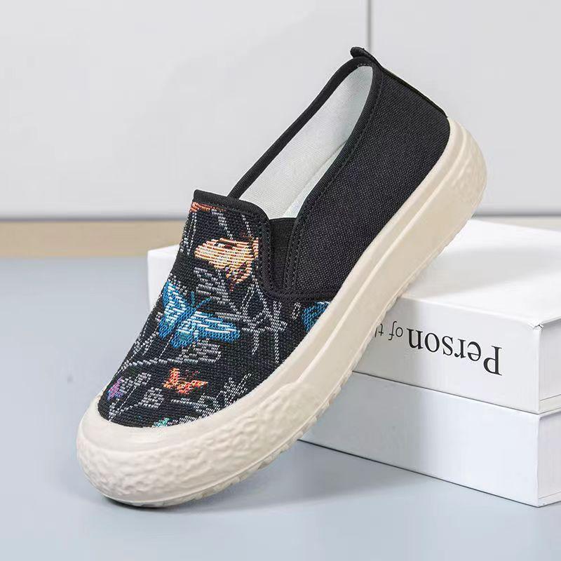 

Женские туфли с мягкой подошвой, противоскользящие, для ленивых, дышащие, удобные, повседневные и универсальные 40 чёрный