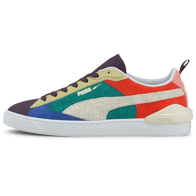 PUMA Suede Bloc Wtformstrip Leisure Board Shoes Purple/Blue/Green Men s 381184-01 EU 45