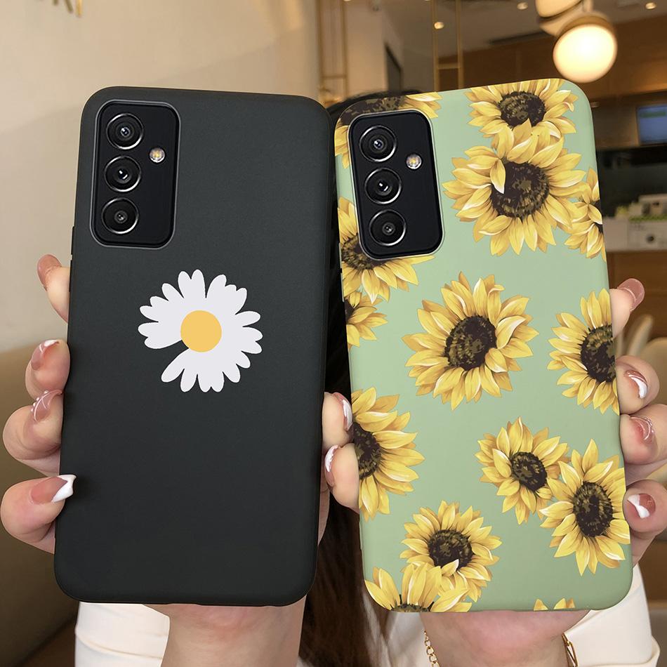 For Samsung A82 Phone Case Butterfly Lavender Matte Cover For Samsung Galaxy A82 A 82 Funda Soft Silicone Shockproof Bumper Capa