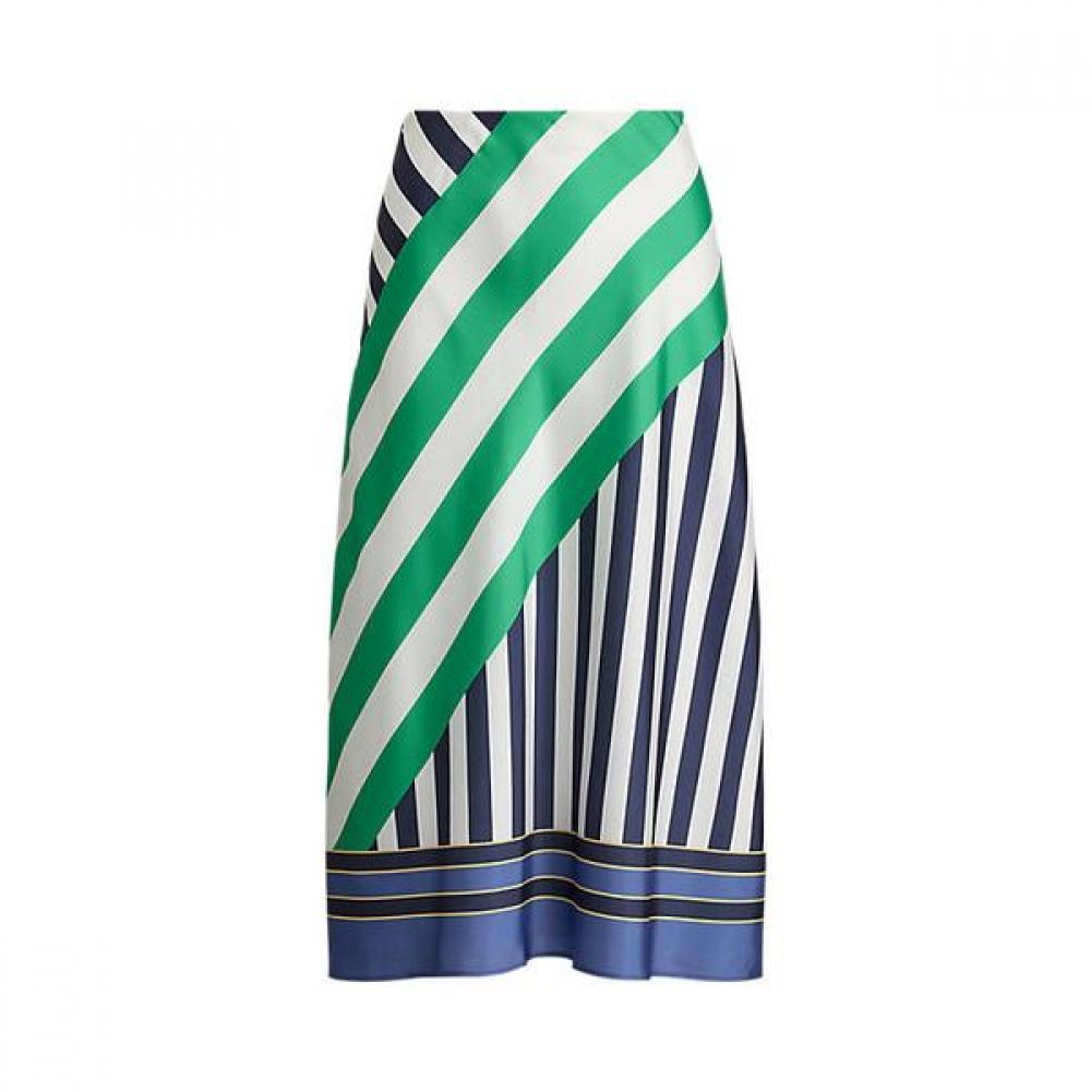 Lauren Ralph Lauren Stripe Twill Midi Skirt Wmlrskts6h20299410 00