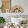 Boho arco-íris decoração de parede arte pequena boêmia macrame tecido tapeçaria de suspensão para menina quarto menino berçário porta decoração