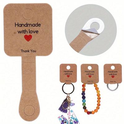 Self-adhesive Ring, Keychain, Necklace, Bracelet, Headband, Body Jewelry Display Card Suitable For Small Jewelry Businesses