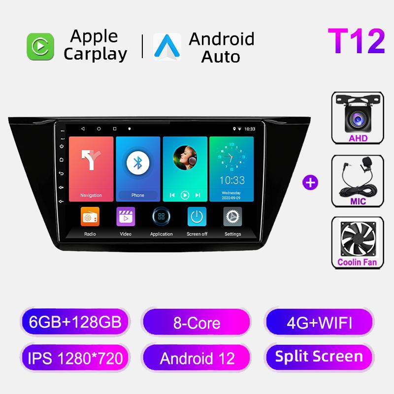 Android Auto WIFI 4G Carplay For Volkswagen Touran 2016-2018 Car Radio Stereo Multimedia Video Player GPS Navigation DSP No 2din