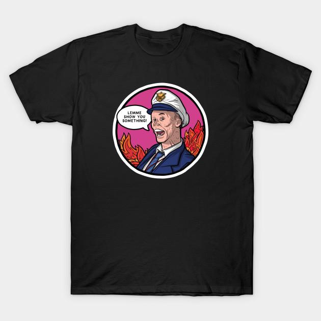 

Men Black Print T-shirt Fire Marshall Bill No-Cut Transfer Paper Print Cotton Tshirt M чорний