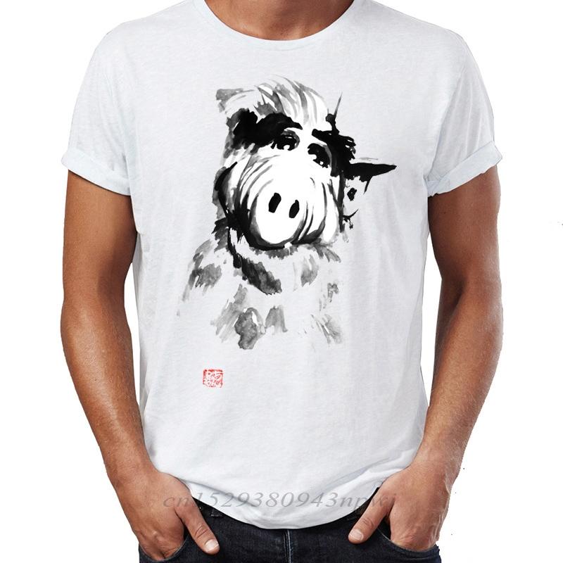 Hip Hop Men Tshirts Alf Life Form Melmac Awesome Artwork Drawing Printed Street Guys Tees Swag 100 Cotton Camiseta