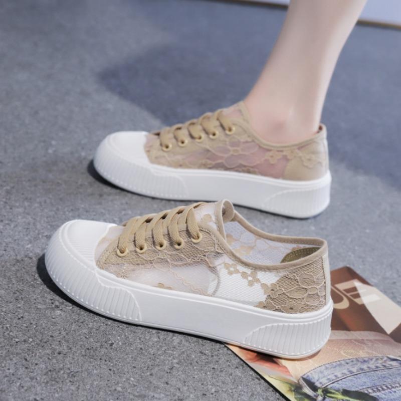 Summer Cleanly Little White Shoes Women New Lace Breathable Dress Fashion Casual Sports Board Shoes Sneakers Women Zapatos Mujer