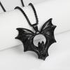 European and American Gothic Halloween Bat Necklace Men's Accessories Retro Personality Vampire Bat Pendant