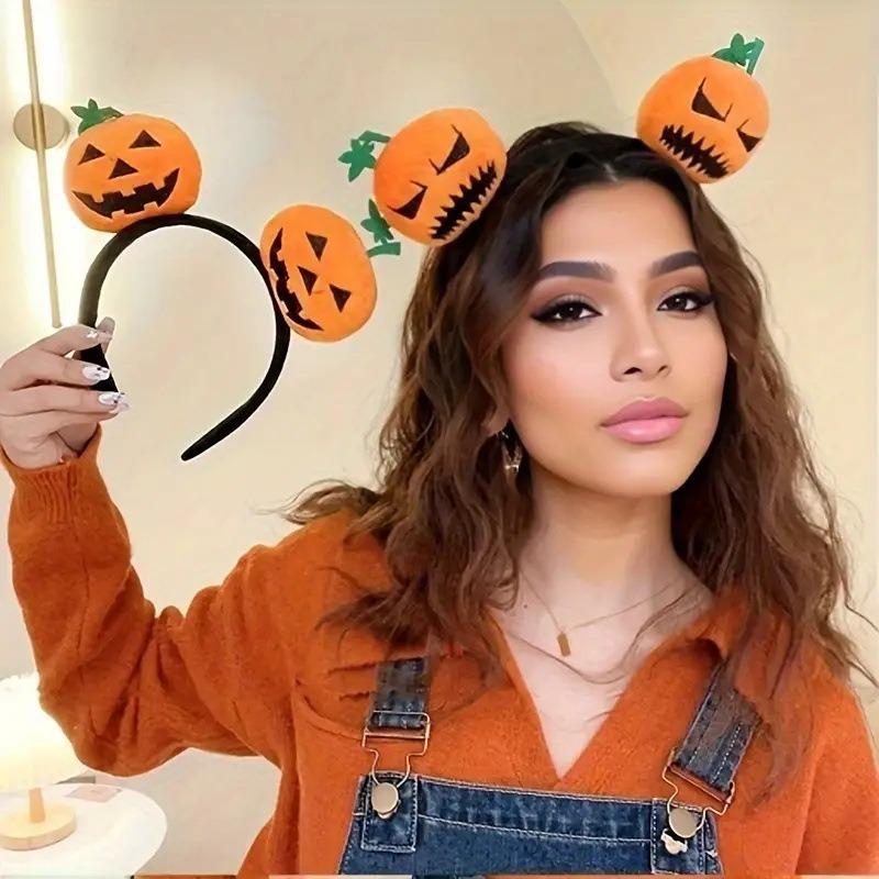 Niedliches Halloween Stirnband Kürbis Teufelshörner Party Haarschmuck Stirnband Dekorationen Cartoon Cosplay Lustige Festliche Kopfbedeckung