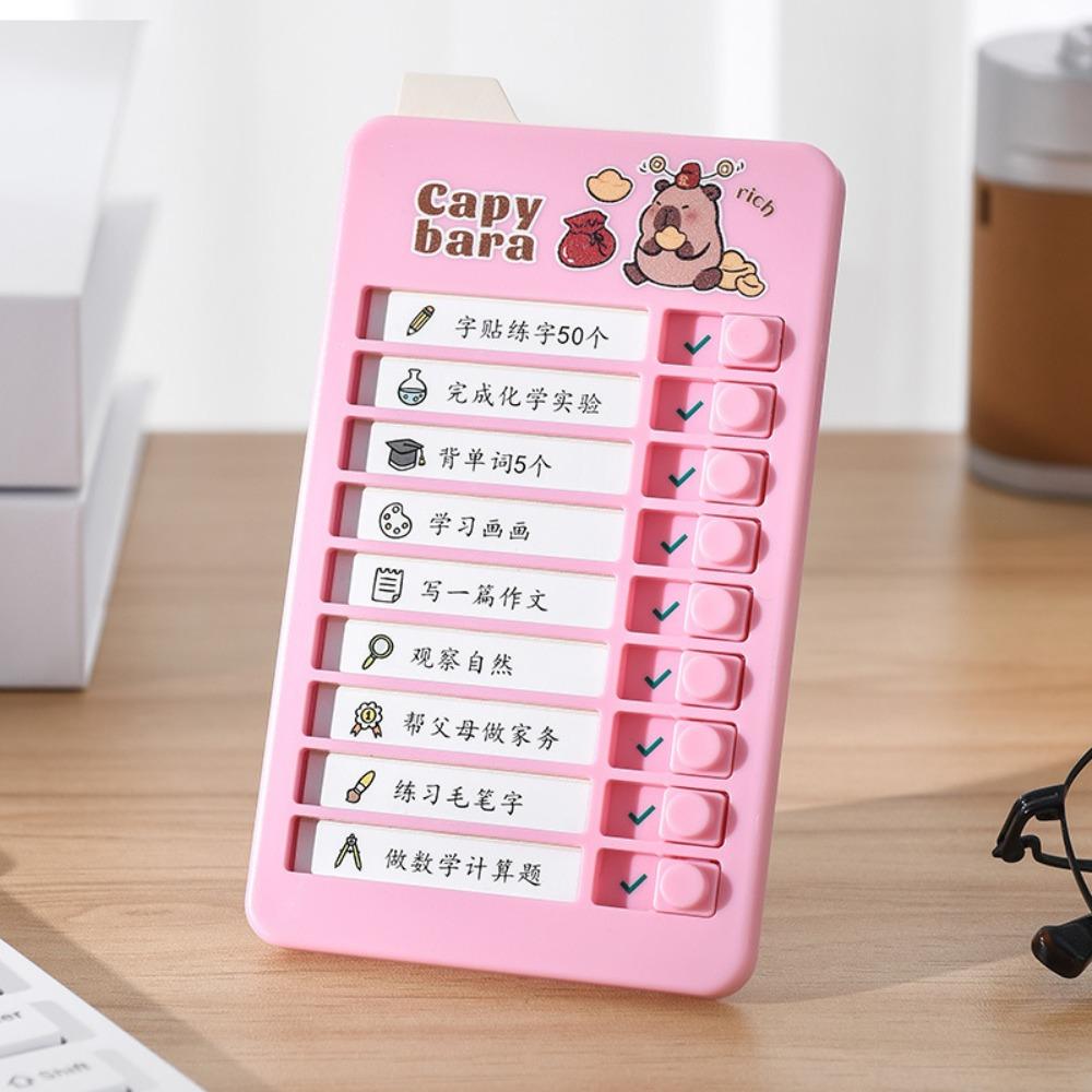 Panda Good Habit Punch Card Capybara Self-discipline Punch Card  To Do List