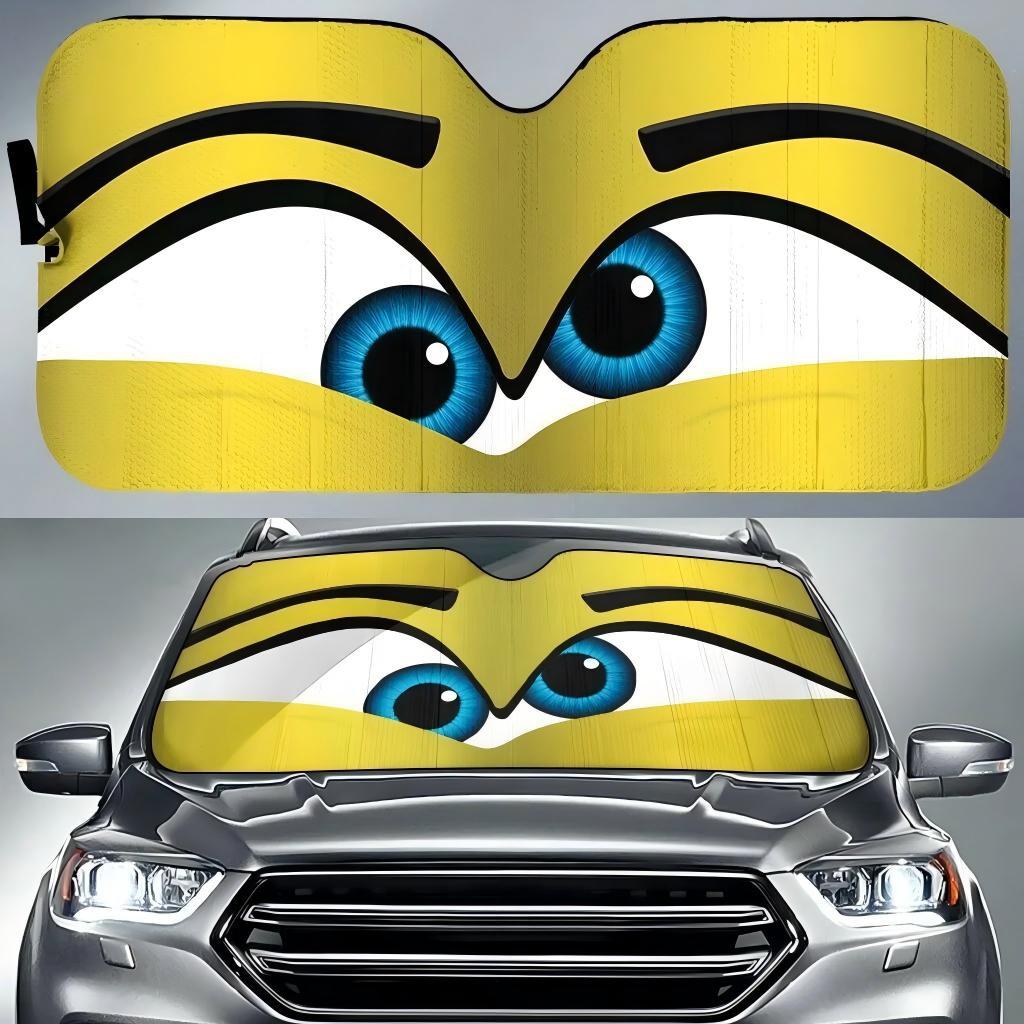 Summer Hot Car Sunshade Funny Cartoon Big Eye Pattern Custom One Piece