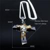 Crucifix Crucifix Crucifix din oțel inoxidabil Colier cu pandantiv cu mai multe straturi Colier de culoare aur argint pentru bărbați Bijuterii collier homme NXH43S02