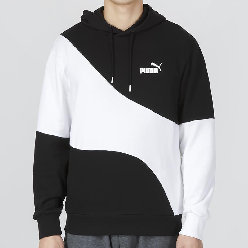Puma Power Cat Hoodie Men Tops Black 675746-01