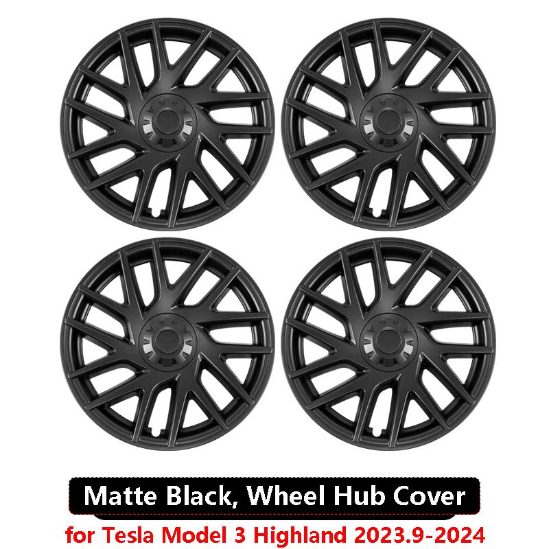 Dla Tesla Model 3 Highland 2024 Pokrywa Piasty Koła Zestaw Body Akcesoria Performance Zamiennik Samochodowy Pełne Kołpaki Model3