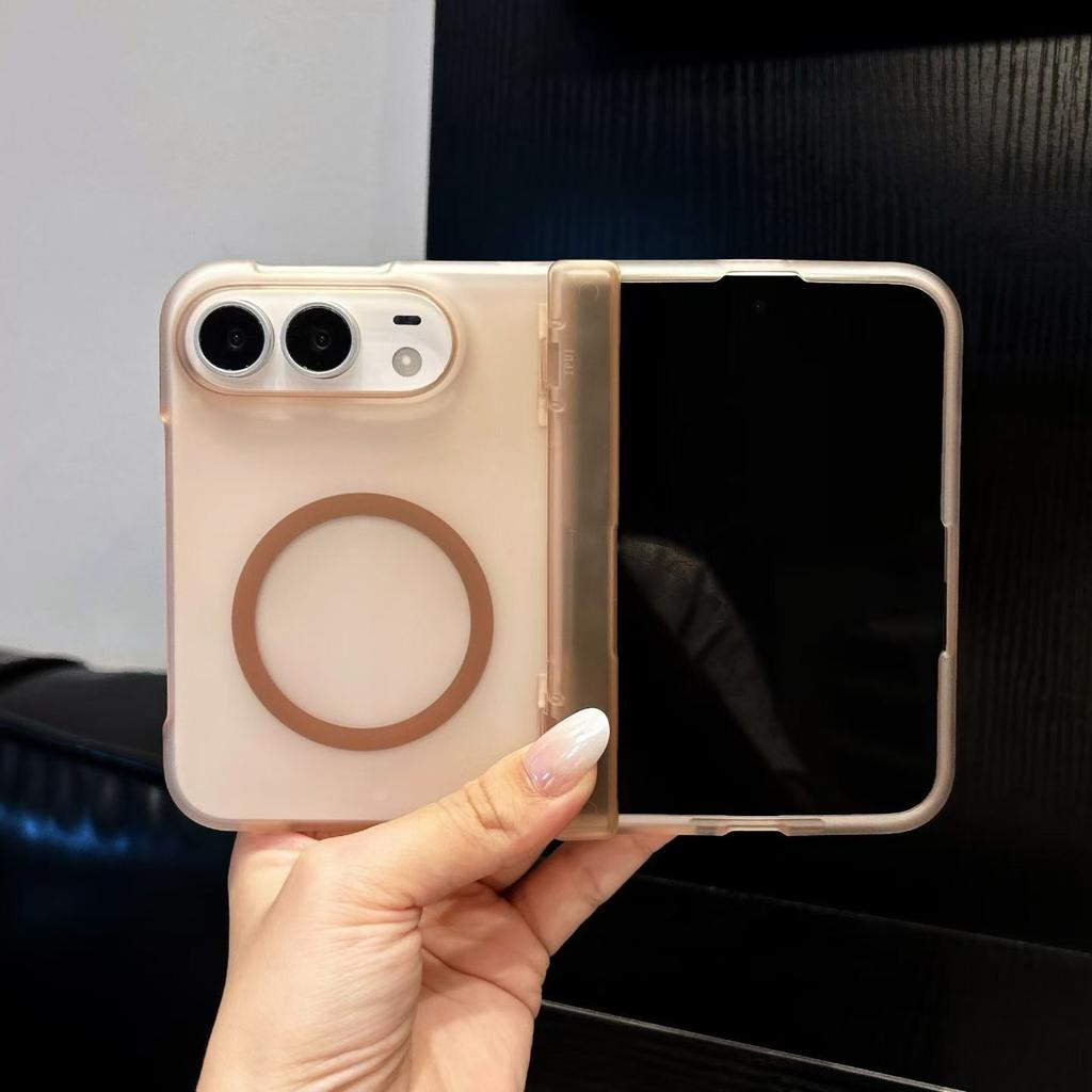 Case For iPhone Duo Fold Case Matte Transparent Magnetic Protective Back Cover For MagSafe Wireless Charging Phone Shell Funda