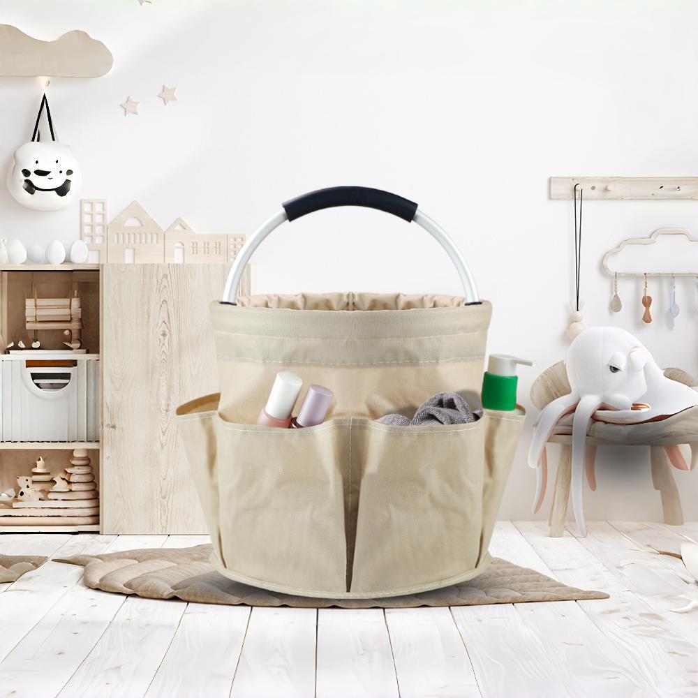 Portable Outdoor Picnic and Beach Basket – Foldable, Multi-Purpose Storage Bag for Bathroom or Mother and Baby Needs.