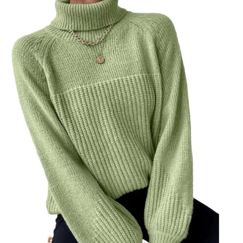 Autumn Women Sweaters Winter Lady Pullover Tops Female Clothes Turtleneck Knitted Basic 2024 Solid Tees Shirt