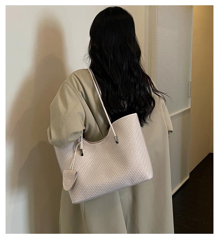Woven Women's Large Tote Bag - 2026 Style, High-Capacity Casual Work Shoulder Bag
