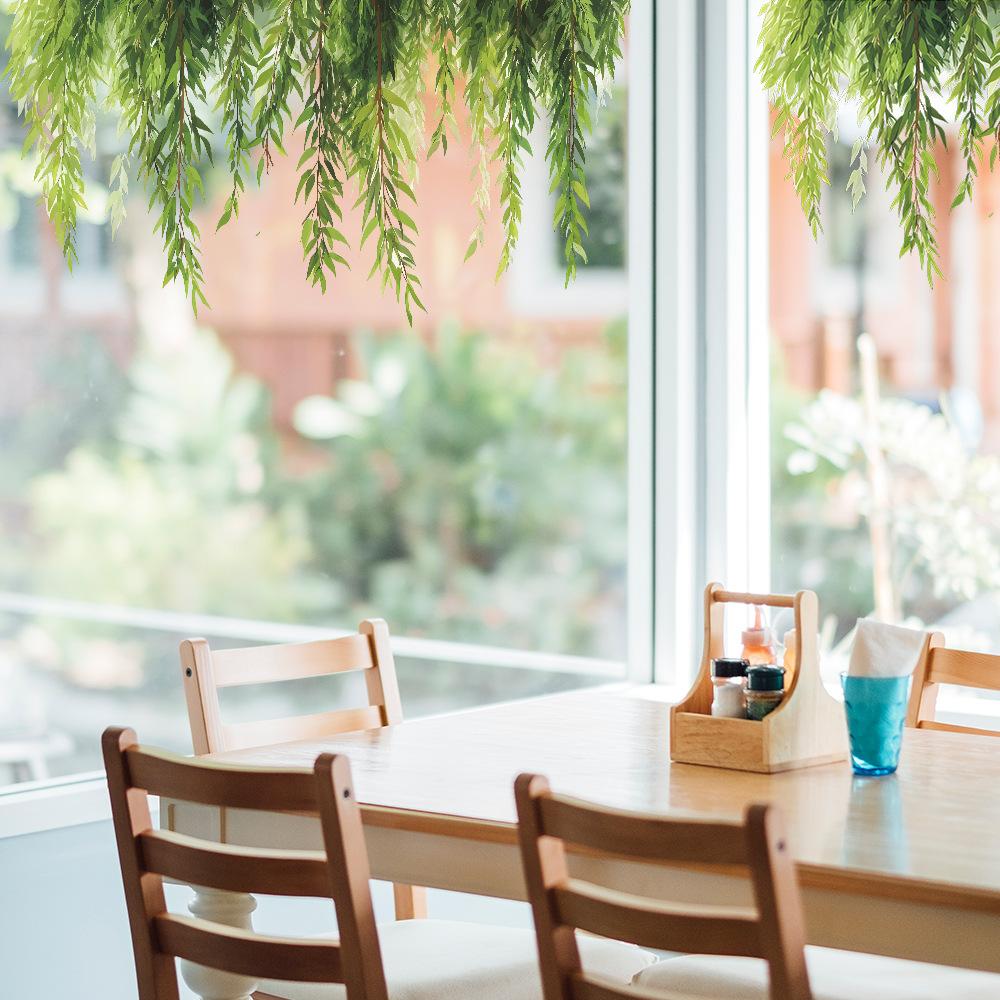Watercolor Fluttering Willow Branch Restaurant Kitchen Background Window Decoration Beautifying Stickers