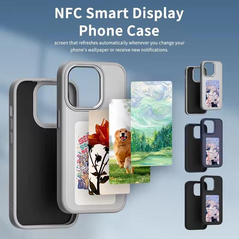 NFC DIY Picture Ink telefondeksel for iPhone 16 15 14 13 12 Pro Max DIY-deksel Skjermtelefondeksel Cartoon Protection Funda batterifri